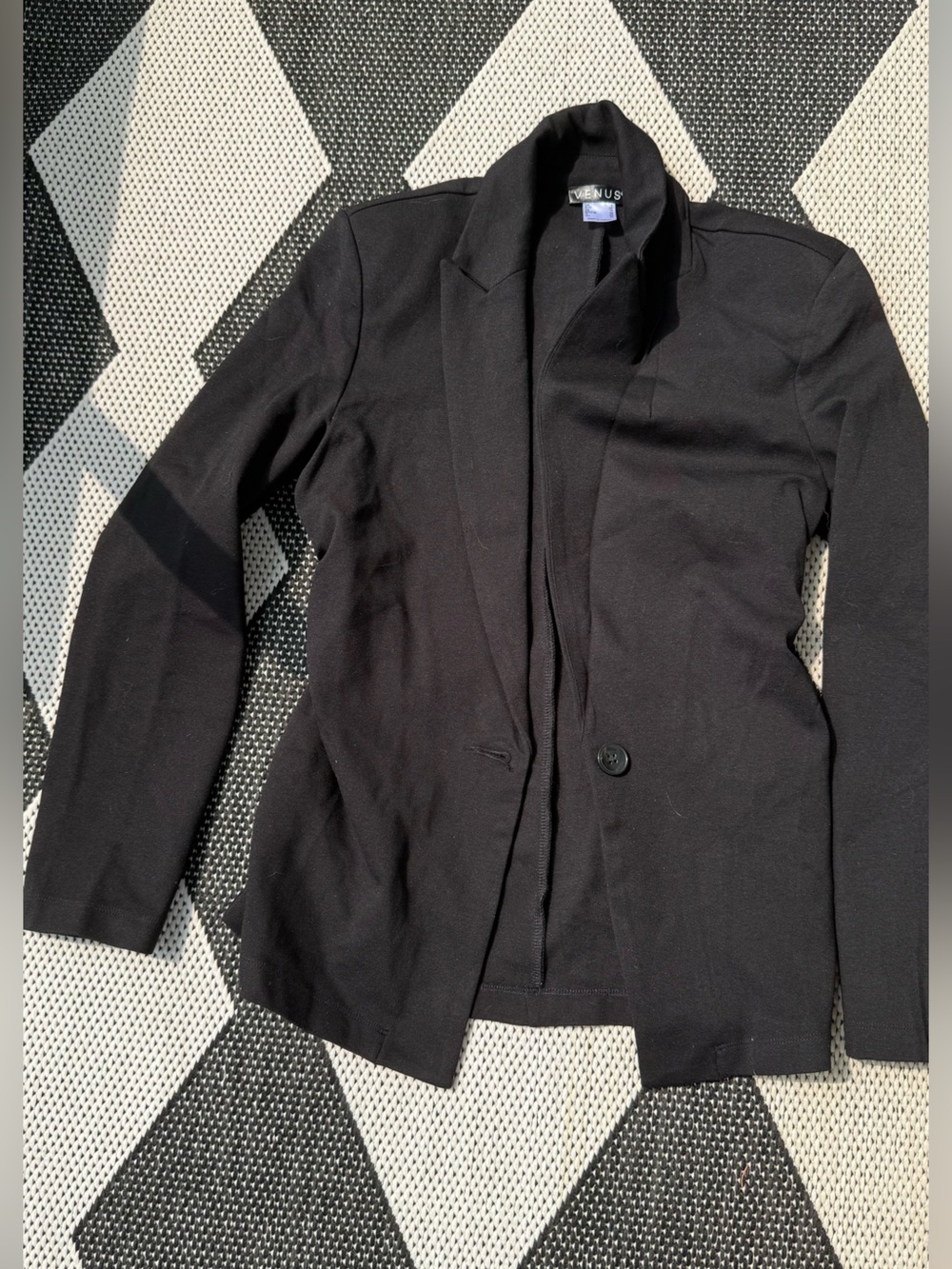 VENUS Black Lightweight Shirt Jacket